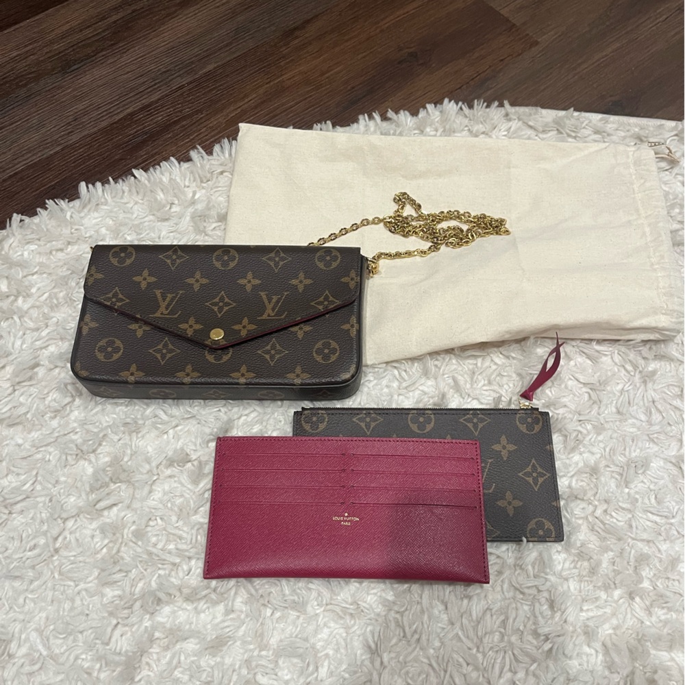 Louis Vuitton Monogram Brown Felice Pouchette purse BRAND NEW